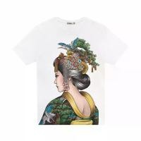 ราคา ICONIC เสื้อยืด พิมพ์ลาย หน้าหุ่นยนต์ เกอิชา กิมโมโนสีดำ รุ่น Orange5334 สีขาว S (GRMKPPR000072851)