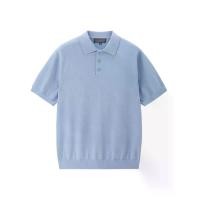 ราคา GIORDANO เสื้อสเวตเตอร์ใหมพรมแขนสั้นผู้ชาย Online Exclusive Soft Knit Polo Pullover Sweater (Korea) สีฟ้า Sky blue XL (MKP2097157)
