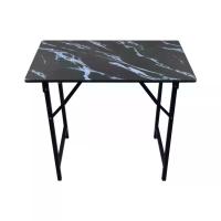 ราคา good to go โต๊ะพับลายหินอ่อน สีดำ 60x90x75 ซม.(3ฟุต) (MKP2098028)