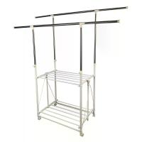 ราคา good to go ราวแขวนผ้า ราวคู่ (ปรับขนาดได้) รุ่น YLT-0330 สีขาว (MKP2098010)