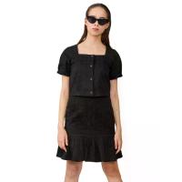ราคา AMILA เสื้อเบลาส์ ผู้หญิง แขนสั้น สปันเจคการ์ด ดำ L (GRMKPPR000180805)