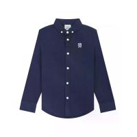 ราคา GIORDANO เสื้อเชิ้ตแขนยาวเด็กผู้ชาย Oxford Embroidery Shirt สีกรมท่า 120 (MKP1874177)