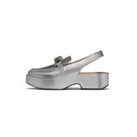 ราคา FitFlop™ รองเท้าโลฟเฟอร์ผู้หญิง F-LUMA BEADED-CHAIN SLINGBACK สี SILVER 7 UK (MKP2092429)