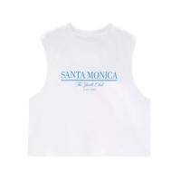 ราคา GIORDANO เสื้อยืดแขนกุดผู้หญิง Online Exclusive Loose Sleeveless Letter Printed T-Shirt (Korea) สีขาว M (MKP2097408)