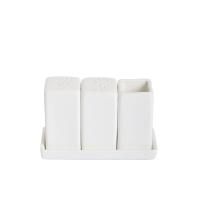 ราคา CENTRAL HOME ชุดเซ็ตขวดเกลือ พริกไทย และไม้จิ้มฟัน Porcelain 4 ชิ้น สีขาว (CDS92331662)