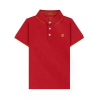 ราคา GIORDANO เสื้อโปโลเด็กผู้ชายแขนสั้น Slim Liquid Touch Embroidery Polo (Supremacy) สีแดง Haute Red 130 (MKP1883972)