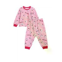 ราคา SANRIO ชุดนอนเด็กเล็กผู้หญิง เสื้อแขนยาว + กางเกงขายาว Hello Kitty สีชมพู 130 JP (GRCDS54525060417)