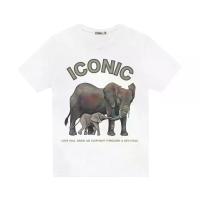ราคา iCONiC เสื้อยืด พิมพ์ลาย ช้าง แม่ลูก รุ่น JUMBO5622 สีขาว S (GRMKPPR000012322)