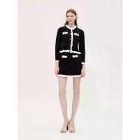 ราคา ASV (SS24) กระโปรงผู้หญิง ทรงเอ ผ้านิตทอลาย สีดำ L (GRMKPPR000125050)