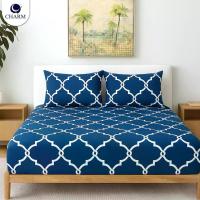 ราคา Charm ชุดผ้าปูที่นอน Collection Classic ลาย Navy Mirage 6 ฟุต (5 ชิ้น) (MKP1215751)