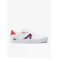 ราคา LACOSTE รองเท้าผ้าใบผู้ชายลาคอสท์ รุ่น L004 วัสดุหนัง สีขาว 6.5 UK (MKP1754602)
