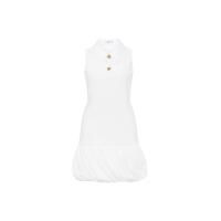 ราคา ASV (AW24)เดรสผู้หญิงแขนกุด คอปกโปโล ทรงบอลลูน จับจีบชายกระโปรง สีขาว XS (MKP1879735)