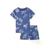 ราคา MARKS & SPENCER KIDS ชุดนอนเสื้อยืดแขนสั้นกางเกงขาสั้นเด็กเล็กผู้หญิง Kids Pure Cotton Seaside สี Ocean 4.5 Years (GRCDS11525050228)