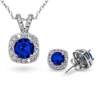ราคา UMF Midnight Collection จี้เพชรสีน้ำเงินพลอยไพริน + ต่างหูพร้อมสายสร้อย ฟรี (MKP1132408)
