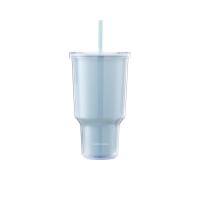 ราคา LOCKNLOCK แก้วน้ำพลาสติก 2 ชั้น พร้อมหลอด ขนาด 1 ลิตร (GRCDS11725070022)