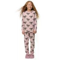 ราคา MARKS & SPENCER KIDS ชุดนอนเด็กเล็กผู้หญิง Pure Cotton Bow Print สีชมพู 5-6 Years (CDS19526058)