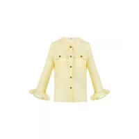 ราคา ASV ( SS24 )เสื้อเชิ้ตผู้หญิง แขนยาว แต่งระบายชายแขน ผ้าชีฟองทอลาย สีเหลือง M (GRMKPPR000140656)