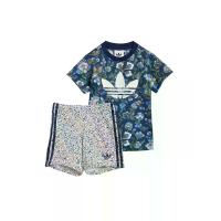 ราคา ADIDAS KIDS ชุดเซ็ตเด็กทารก เสื้อยืด + กางเกงขาสั้น adidas Originals x Liberty London สียีนส์ 98 UK (CDS24802468)