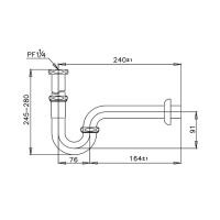 ราคา COTTO ท่อน้ำทิ้งอ่างล้างหน้า แบบ P-Trap รุ่น CT683(HM) ขนาด 24 ซม. โครเมียม (MKP1026727)