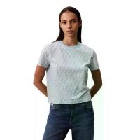 ราคา CALVIN KLEIN เสื้อยืดคอกลมแขนสั้นผู้หญิง สี Light blue XS (GRMKPPR000188917)