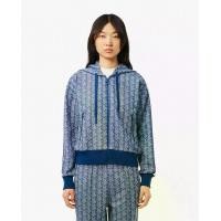 ราคา LACOSTE เสื้อฮู้ดลาคอสท์ มีซิป ลายโมโนแกรม ผ้าเเจ็คการ์ด สีน้ำเงิน 36 EU (GRMKPPR000189640)