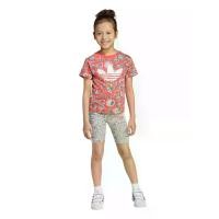 ราคา ADIDAS KIDS ชุดเซ็ตเด็กเล็กผู้หญิง เสื้อยืด + กางเกง adidas Originals x Liberty London สีแดง 116 UK (CDS24803588)