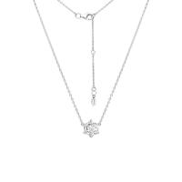 ราคา MERII สร้อยคอพร้อมจี้เงินประดับ CZ ทรงกลม ขนาด 8 มม. ฐานกลีบดอกบัว ยาว 16 นิ้ว (MKP2068460)