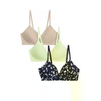 ราคา Marks & Spencer ทีเชิ้ตบราผู้หญิง ไร้โครง ผ้าคอตตอน แพ็ค 3 ชิ้น หลากสี 32B (CDS13283209)