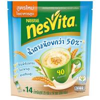 ราคา เนสวิต้าเครื่องดื่มธัญญาหารสำเร็จรูปสูตรน้ำตาลน้อยผสมใยอาหาร 25กรัม แพค 12ซอง