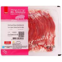 ราคา ท็อปส์หมูสามชั้นลอกหนังสไลซ์อนามัย 200กรัม