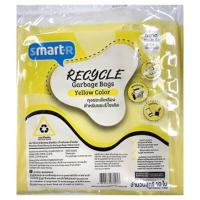 ราคา สมาร์ทเตอร์ถุงขยะสีเหลืองสำหรับขยะรีไซเคิลขนาด30X40นิ้ว แพค 10ใบ