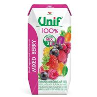 ราคา ยูนิฟน้ำผักผลไม้รวมผสมมิกซ์เบอร์รี่100เปอร์เซ็นต์ 200มล.