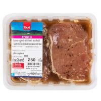 ราคา ท็อปส์สันนอกหมูสเต็กหมักพริกไทยดำ 250กรัม