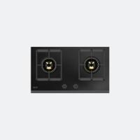 ราคา EVE เตาแก๊ส 2 หัว แบบฝัง ฐานกระจก HB76-BLACKFOREST/BG (701)