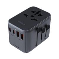 ราคา หัวแปลงปลั๊กไฟ AUKEY Universal Adapter Travel Mate 35W with USB Ports Black (689323785988)