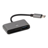 ราคา TECHPRO Mul-Function 3 in 1 Type-C Card Reader/USB-Ax1 Grey (8857882964010)