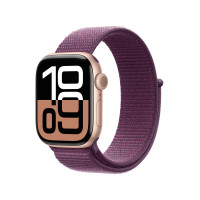 ราคา Apple Watch Series 10 GPS + Cellular 42mm Rose Gold Aluminium Case with Plum Sport Loop (195949568329)