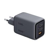 ราคา อะแดปเตอร์ AUKEY Wall USB Charger 1 USB-A / 2 USB-C (PD100W) GaN Gray (PA-C5) (TISI) (689323788569)