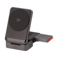 ราคา ที่ชาร์จไร้สาย Mcdodo 3-in-1 Qi2 Wireless Charger Foldable Magnetic MagQ Stand 15W Black (CH-5190) (8857899822761)