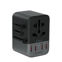 ราคา หัวแปลงปลั๊กไฟ AUKEY Travel Mate 65W GaN Universal Adapter with USB Ports (PA-TA08A) (689323787593)
