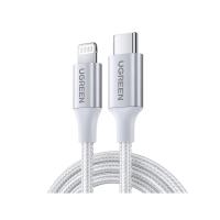 ราคา สายชาร์จ Ugreen USB-C to Lightning 2 เมตร Silver White (6957303875252)