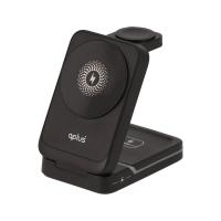 ราคา ที่ชาร์จไร้สาย QPLUS 15W Max 3in1 Wireless Charger QI-001 Black (8856899549722)