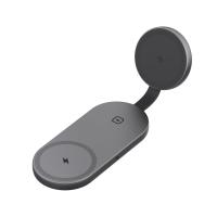 ราคา ที่ชาร์จไร้สาย AUKEY 3-in-1 Qi2.2 Wireless Charger Foldable Magnetic Pad 25W Gray (LC-MC314) (689323791613)