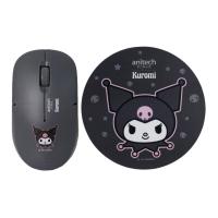 ราคา Anitech x Sanrio เมาส์ไร้สาย+แผ่นรองเมาส์ KU-WMP01-BK Black (8859221726433)