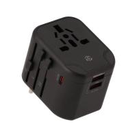ราคา หัวแปลงปลั๊กไฟ TECHPRO Multifunction Universal Travel Adapter 20W (TP-UA01) Black (8857882617626)