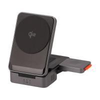ราคา ที่ชาร์จไร้สาย Mcdodo 3-in-1 Qi2 Wireless Charger Foldable Magnetic MagQ Stand 15W Black (CH-5190) (8857899822761)