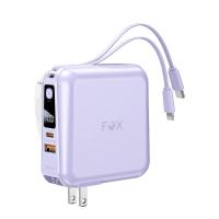 ราคา พาวเวอร์แบงค์ FOX 15000 mAh LED Display 2-in-1 Cable W1501 Purple (8856847279251)