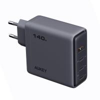 ราคา อะแดปเตอร์ AUKEY Wall USB Charger 1 USB-A / 3 USB-C Comet Mix 4 140W GaN Gray (PA-C6) (689323789443)