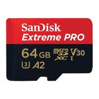 ราคา เมมโมรี่การ์ด SanDisk Extreme Pro microSDXC 64GB V30 U3 C10 A2 200MB/s R 90MB/s W with SD adaptor (SDSQXCU-064G-GN6MA) (619659188573)