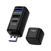 ราคา FOX PocketHub USB-A 3-Port Hub 10Gbps (G-H719) Black (8855879957908)